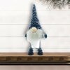 Homeroots 11 x 3.62 x 5.5 in. Blue Hat Standing Wire Leg Gnome 399331